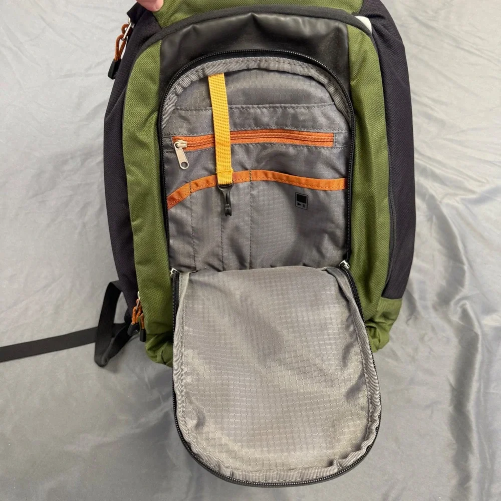 REI Co-op Cordura Backpack Olive Green Black Daypack Slim Hiking Bag Mens